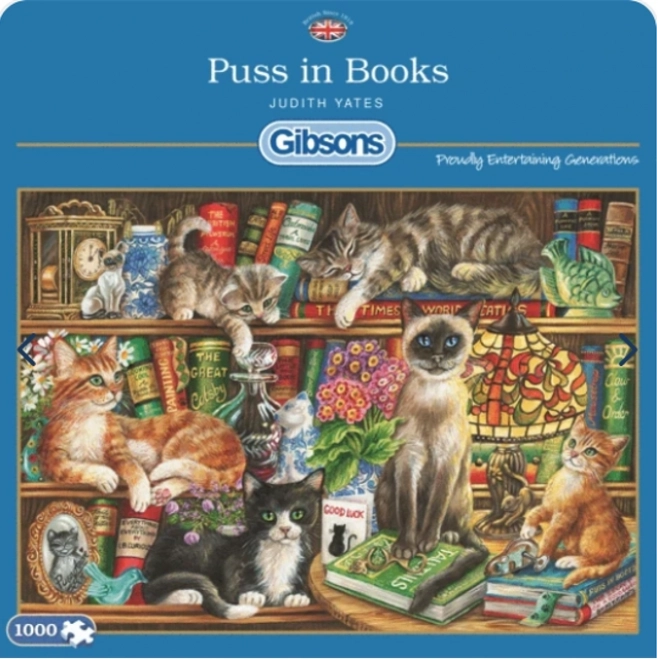 Gibsons Puzzle Katzen in Büchern 1000 Teile
