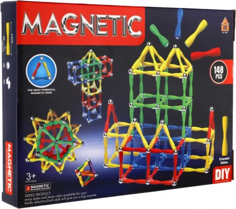Magnetisches Konstruktionsset mit 148 Teilen