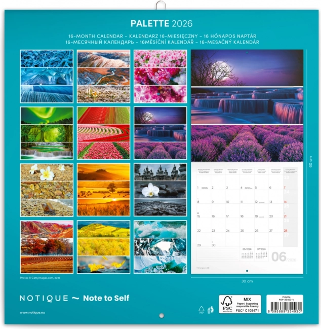 Notizkalender Palette 2026