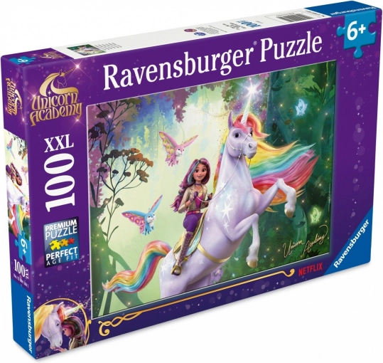 Puzzle XXL 100 Teile – UNICORN ACADEMY (Einhorn-Akademie) von Ravensburger