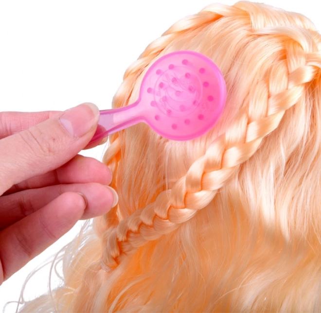 Lange blonde Haare zum Kämmen