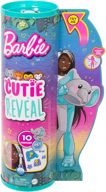 Barbie Cutie Reveal Ankleidepuppe Dschungel-Serie Elefanten Kostüm