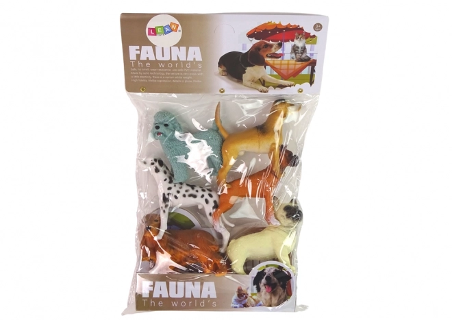 Set aus 6 Hundefiguren verschiedene Hunderassen