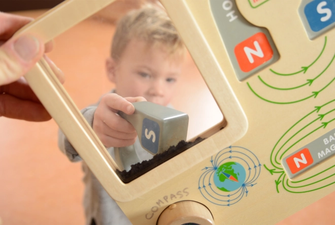 Masterkidz Magnetische Lern-Tafel mit Kompass Montessori
