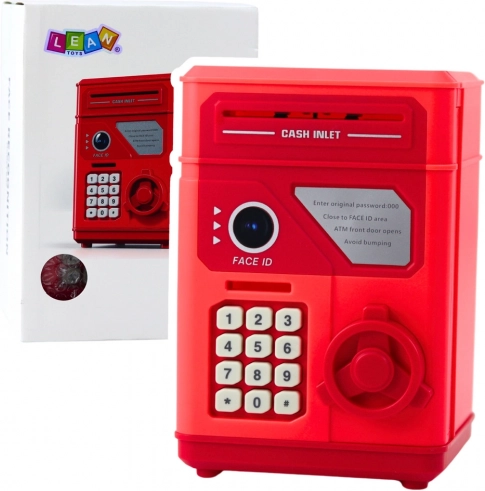 Elektronischer Kindertresor Spardose mit PIN, rot