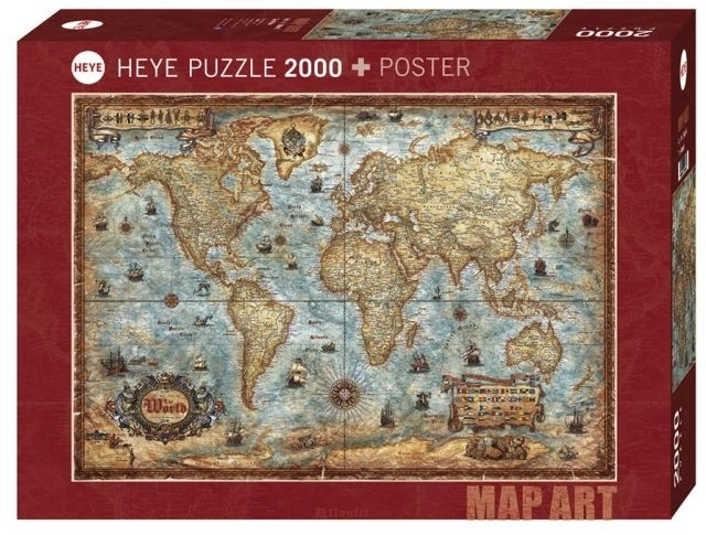 Heye Puzzle Weltkartenkunst 2000 Teile