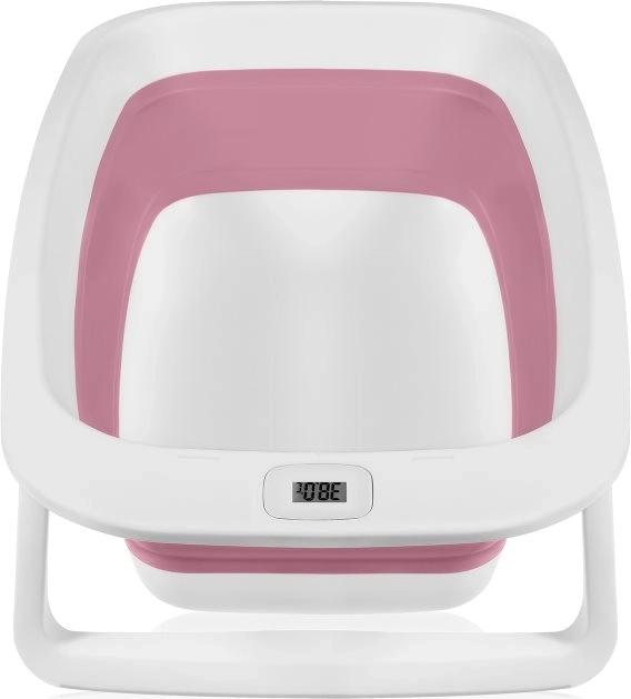 Lionelo Faltbare Wanne mit Thermometer und Liege Pink Magnolia