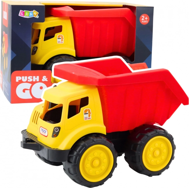 Großer Kindersandkipper - Baufahrzeug rot-gelb