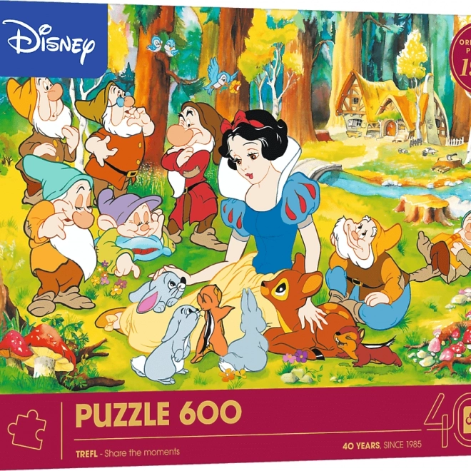 Puzzle Disney: Schneewittchen und die sieben Zwerge, 600 Teile