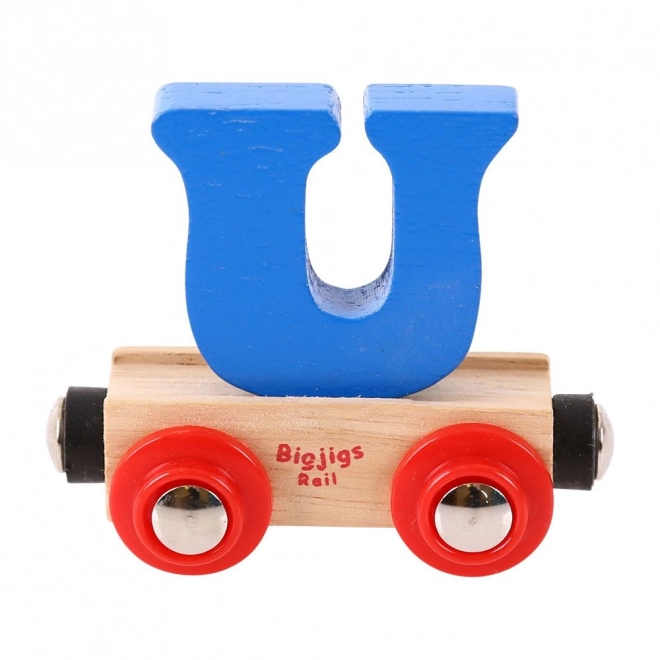 Bigjigs Rail Holzbahnwagen - Buchstabe U