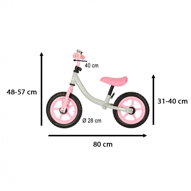 Laufrad Trike Fix Balance Grau Rosa – weiß-rosa