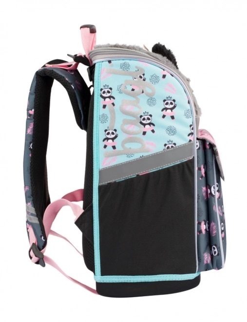 Baagl Schulrucksack Set mit Panda-Motiv