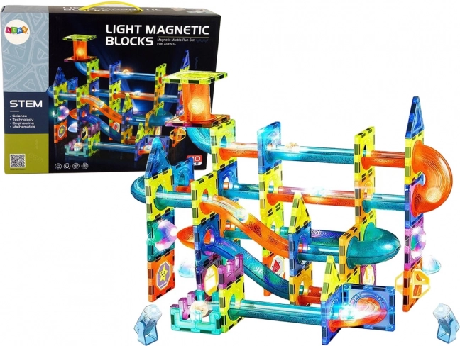 Magnetische Kugelbahn mit Lichteffekten