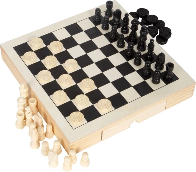 Kompaktes Holz-Schachset 3-in-1 small foot