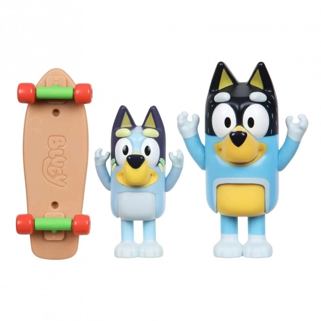 Bluey Figuren 2er-Pack Skateboarding