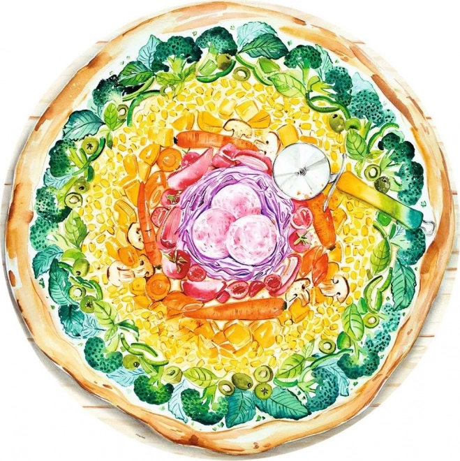 Farbenpaletten Puzzle - Pizza