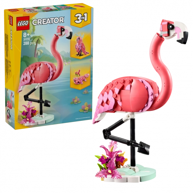 Lego Creator 3-in-1 Wildtiere: Rosa Flamingo