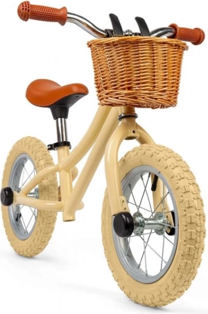 Bigjigs Toys Balance-Laufrad cremefarben mit Korb