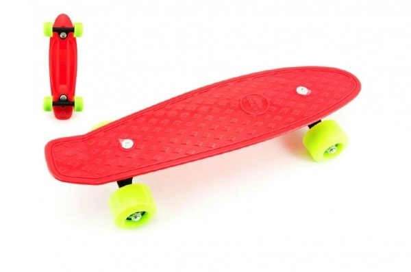 Pennyboard Skateboard für Anfänger – Rot, grüne Räder