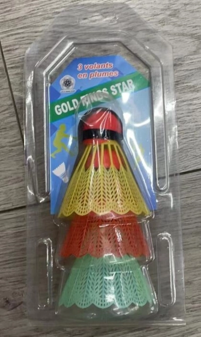 Bunte Federbälle für Badminton 3er-Set