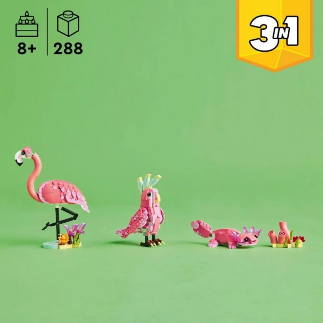 Lego Creator 3-in-1 Wildtiere: Rosa Flamingo