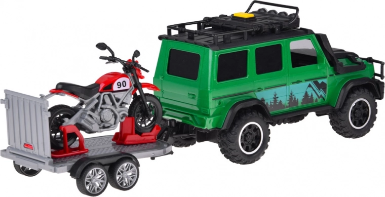 Klappbare Rampe und sicherer Motorradtransport