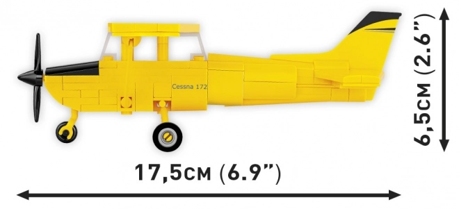 Bausteinmodell Cessna 172 Skyhawk Gelb