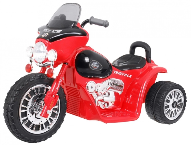 Kinder Elektrischer Chopper Motorrad Schwarz mit LED Lichtern und Geräuschen – rot