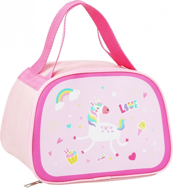 Thermoisolierte Einhorn-Lunch-Tasche rosa 23cm