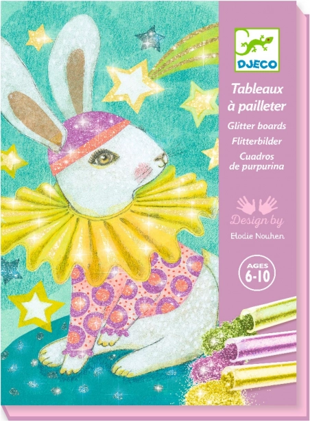 Glitzernde Sandmalerei Tierkarneval