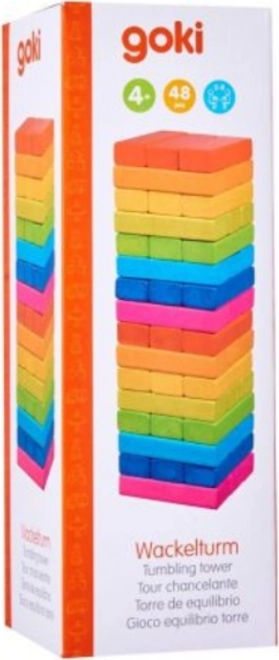 Goki Balancespiel Holz Turm Regenbogen Jenga