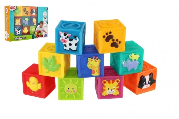 Weiche Gummiwürfel 9er Set