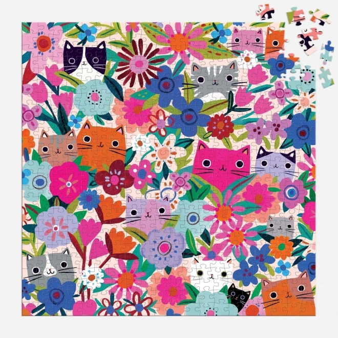 Puzzle Katzen in den Blumen 500 Teile