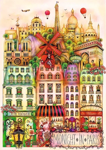 Puzzle TREFL Premium Plus Mitternacht in Paris 1000 Teile