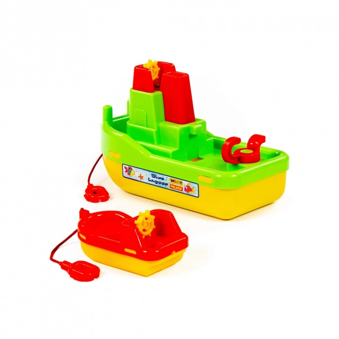 Schlepper + Boot – Grün