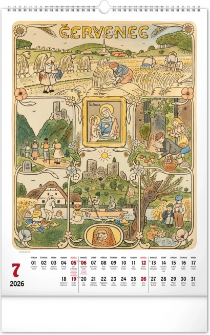 Wandkalender Josef Lada 2026