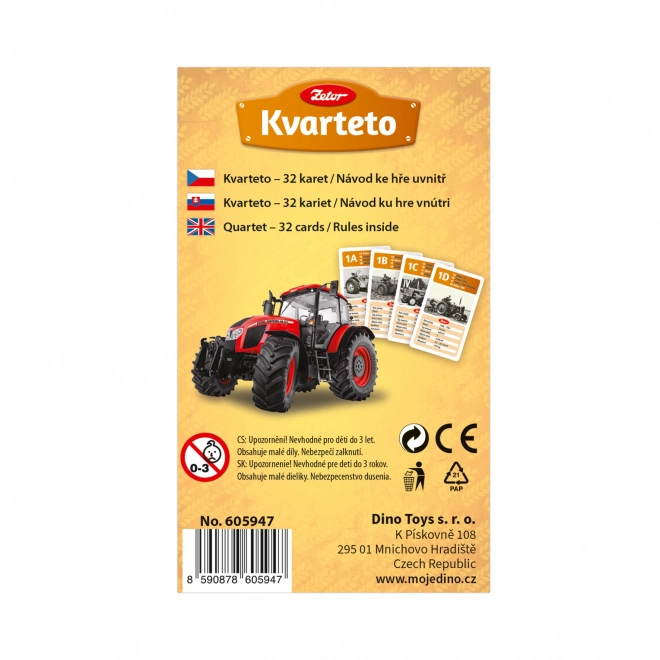 Kvartettkarten Zetor Traktoren für Kinder