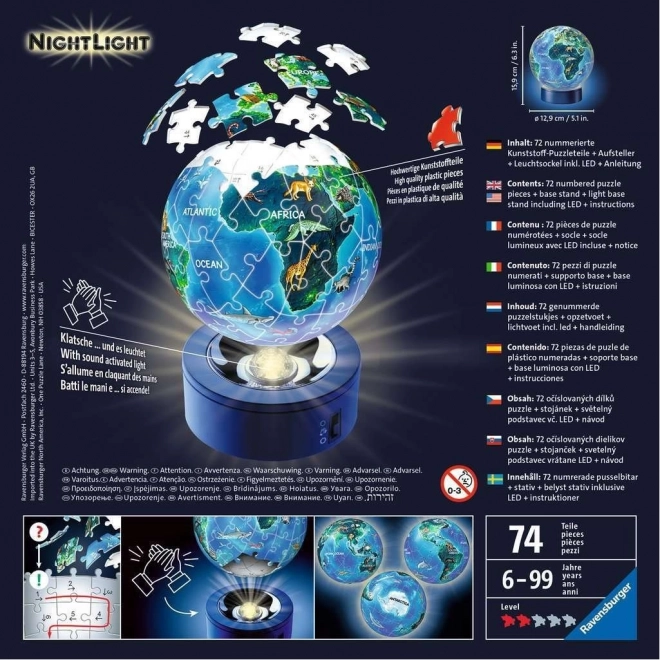 Ravensburger 3D Leuchtpuzzleball Nachterdglobus