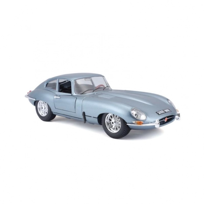 Bburago Jaguar E-Type Coupé Silber Blau Metallic Modell