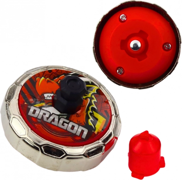Satz Abschussvorrichtung und Fliegende Scheibe Roter Drache