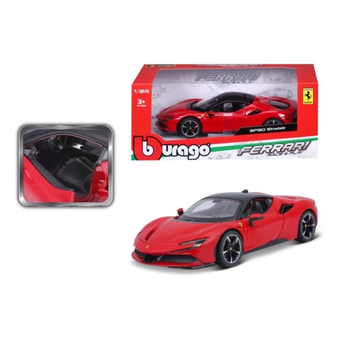 Bburago Ferrari SF90 Stradale Rot Modellauto 1:24