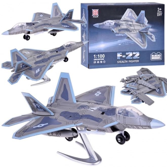 Bauklötze Set Kampfflugzeugmodell F-22