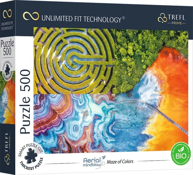 Puzzle Aerial Mindblow: Labyrinth der Farben 500 Teile