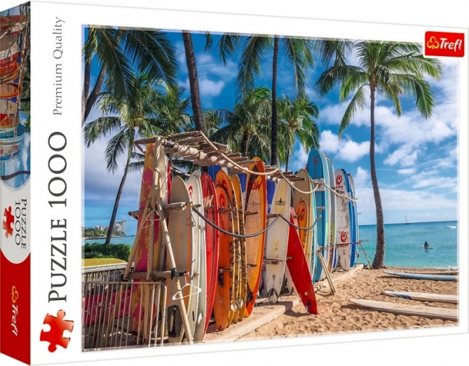Tropisches Motiv des Waikiki-Strands