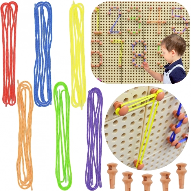 Masterkidz Set Stecknadeln und Schnüre für die kreative STEM-Tafel