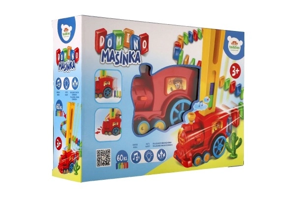 Bunter Domino Lokomotive Zug mit Sound und Licht