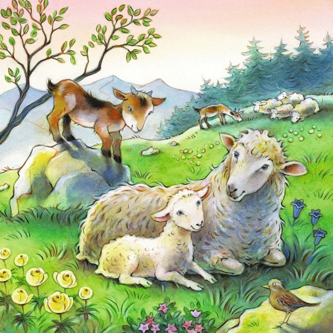 RAVENSBURGER Puzzle – Tierisches Kuscheln, 3×49 Teile