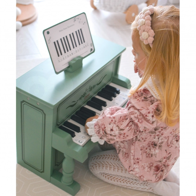 Vintage Klavier für Kinder mit Lernbuch von Classic World