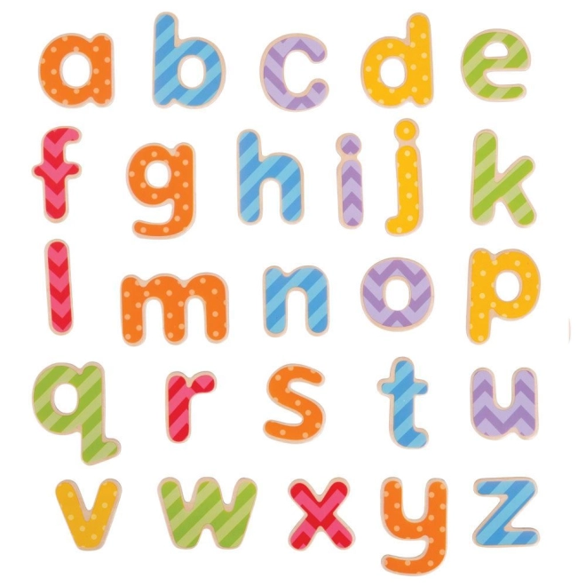 Bunte Buchstabenset