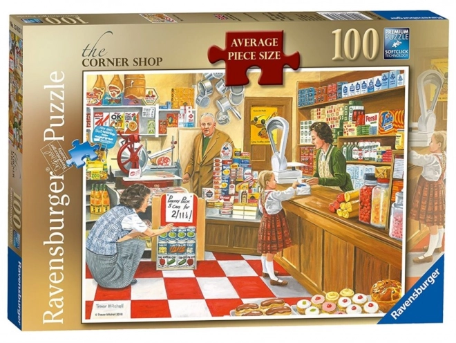 Ravensburger Puzzle Der Laden an der Straßenecke 100 Teile